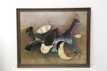 Litkei József: Holdas. 80 x 100. Olaj, vászon. 1988. Ltsz: 92.8.